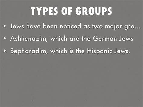 However, in biblical as in modern times, the Jews never were a racial group. . Jewish blood types